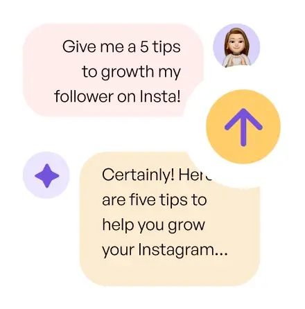 Example of AI chat conversation